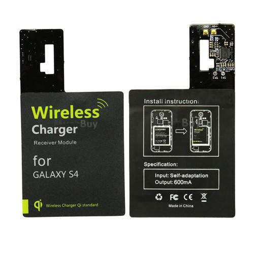 Qi Compatible Wireless Charger Receiver Pad for Samsung S4